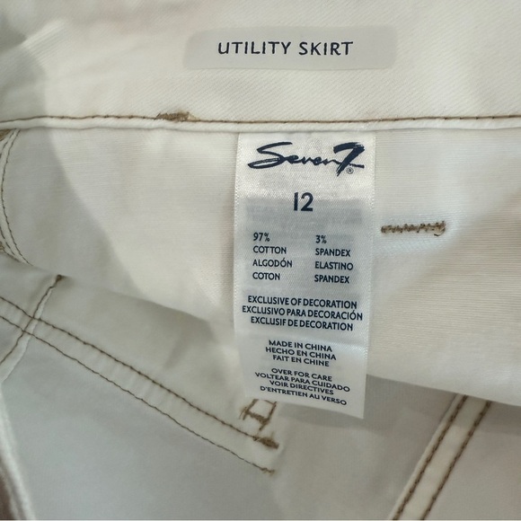 NWT Women's Seven7 Jean Utility Skirt Size 12 - Picture 5 of 6